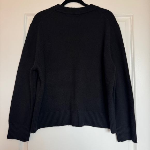 NWT! QUINCE Women’s Mongolian Cashmere Oversized Crewneck Sweater, Black, Medium - Picture 6 of 14
